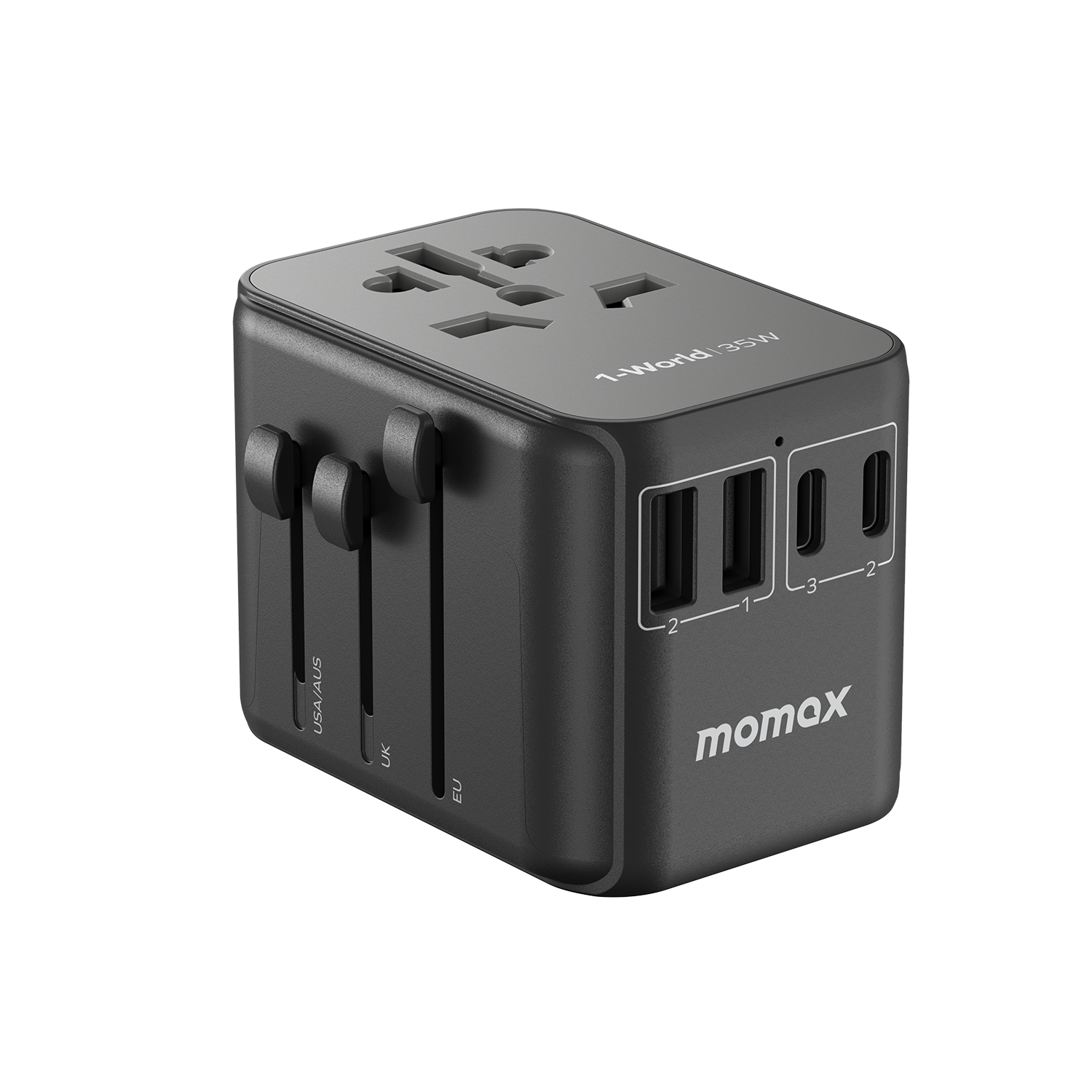 1-World PD35W 5 ports + AC Travel Adapter