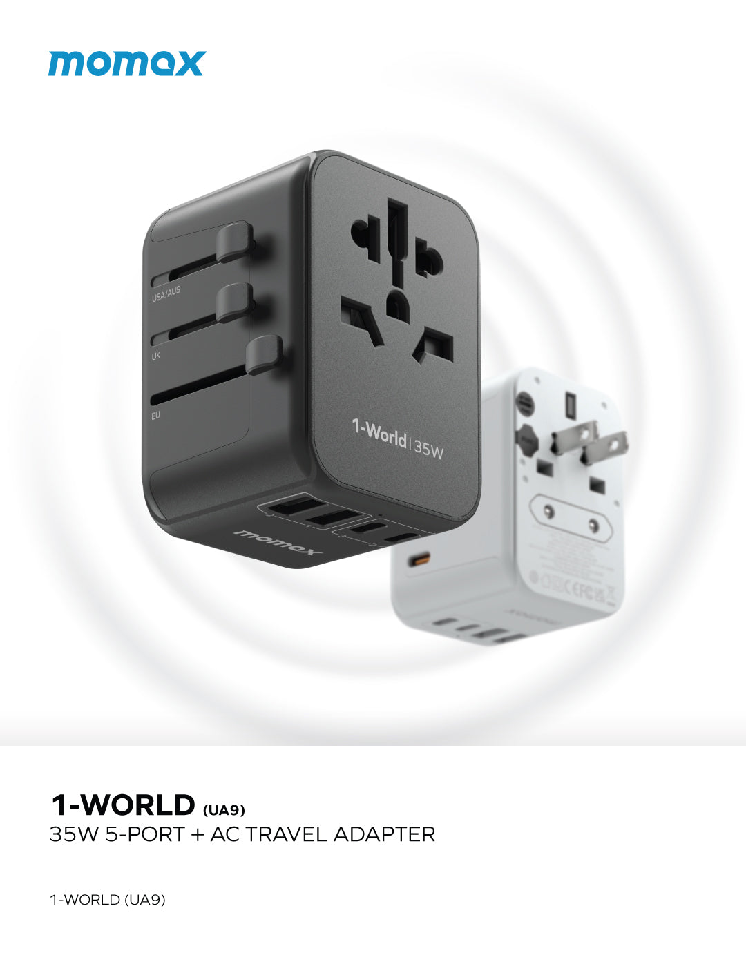 1-World PD35W 5 ports + AC Travel Adapter - Image 8
