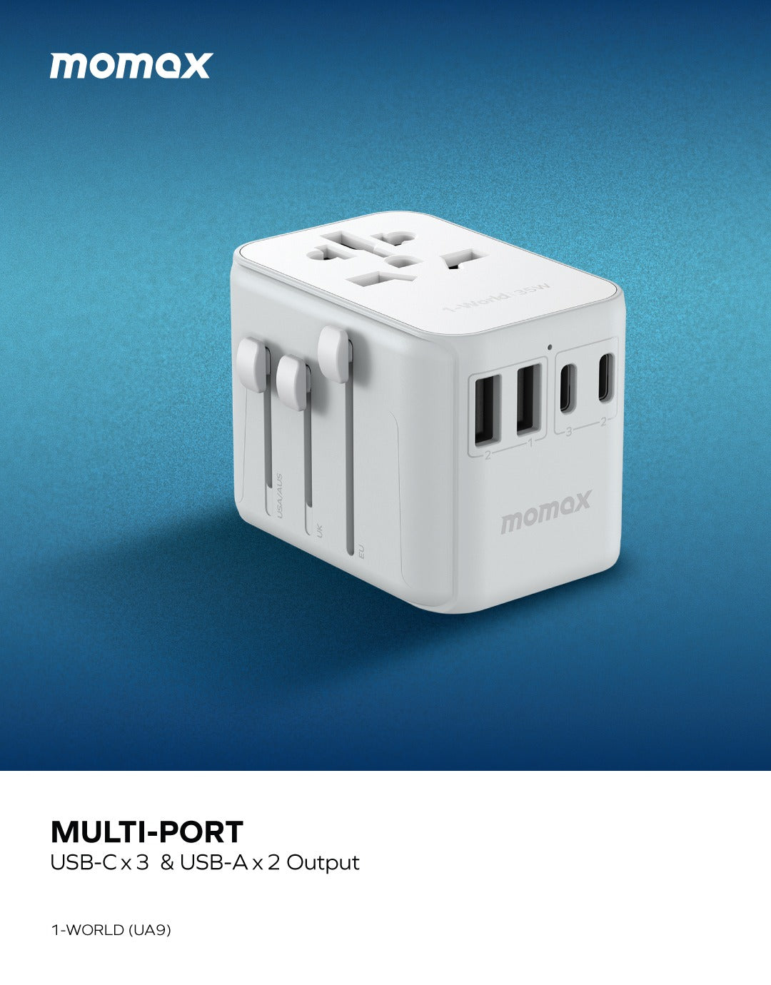 1-World PD35W 5 ports + AC Travel Adapter - Image 6
