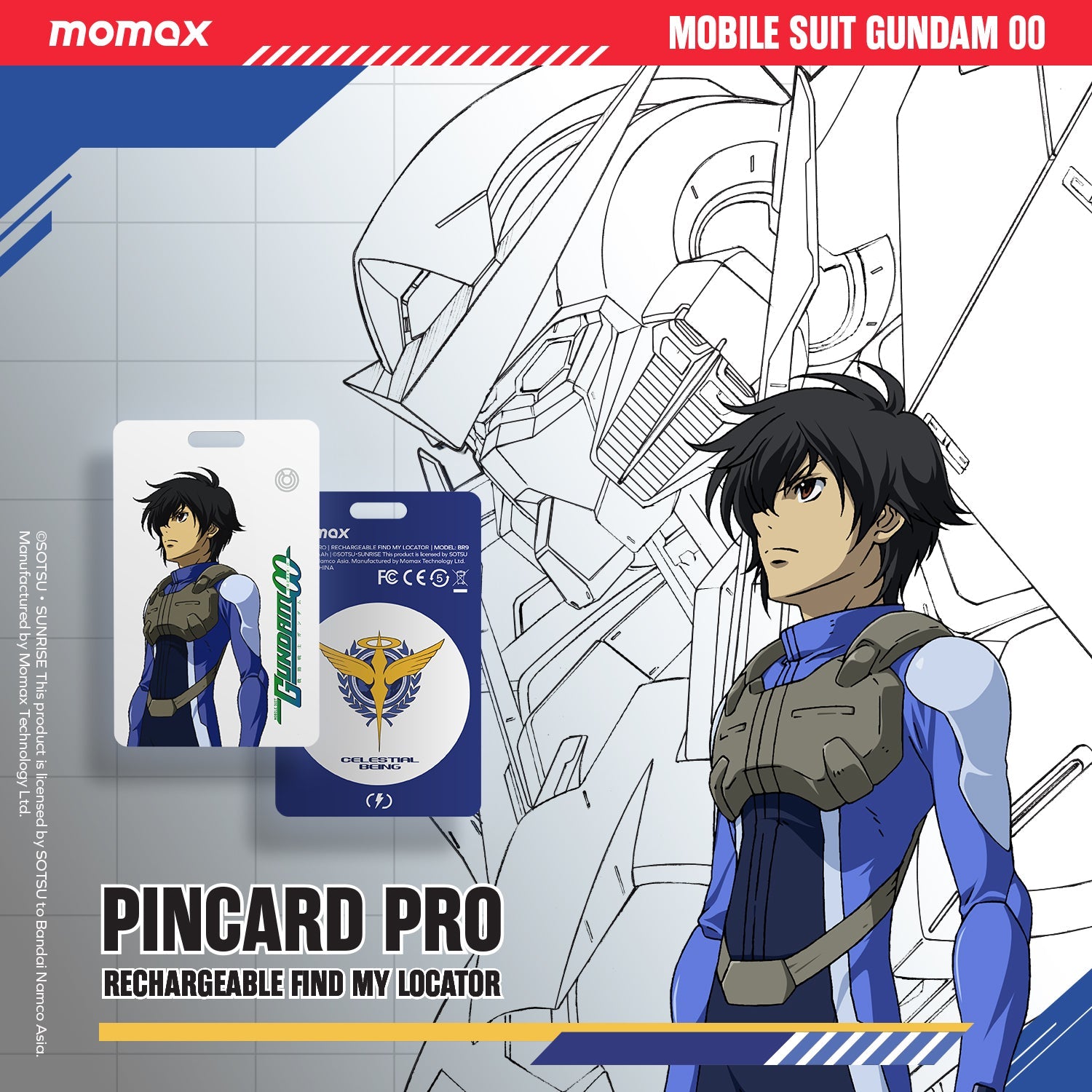 PinCard Pro Rechargeable Find My Tracker Gundam - Image 3