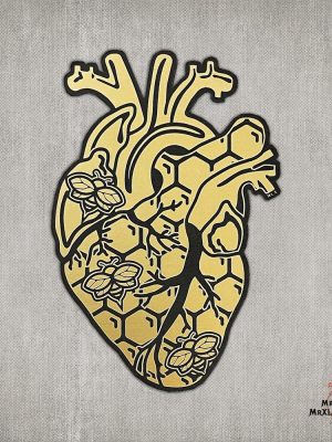 Beehive Heart Mini Patch