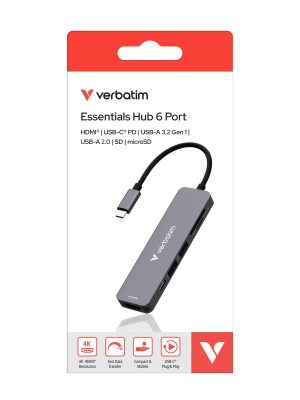 TYPE C HUB 6-IN-1 ( HDMI/ USB-C PD / USB-A 3.2 Gen1 / USB-A 2.0 / MicroSD )
