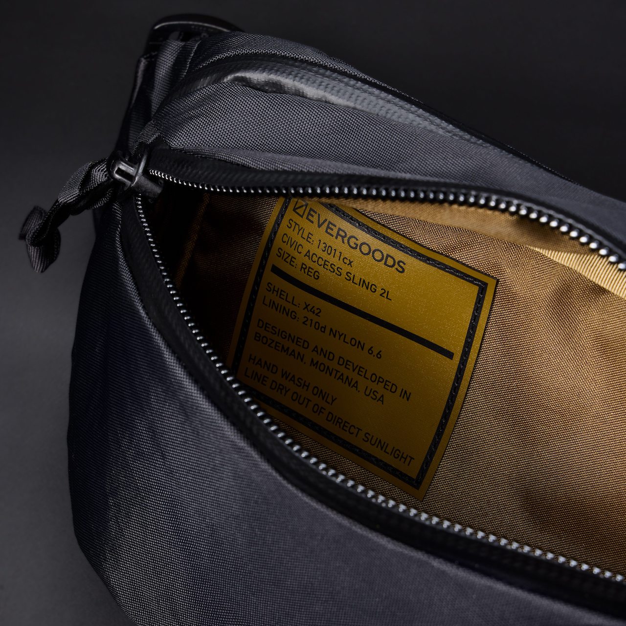 Civic Access Sling 2L - CAS2 - X-Pac Black + Coyote Brown - Image 6