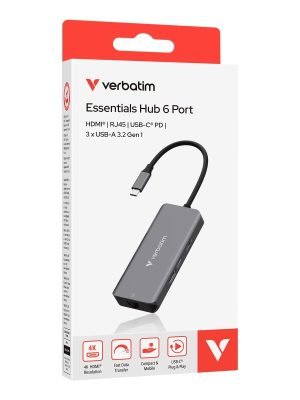 TYPE C HUB 6-IN-1 ( HDMI / USB-C PD / 3 x USB-A 3.2 Gen1 / RJ45 )