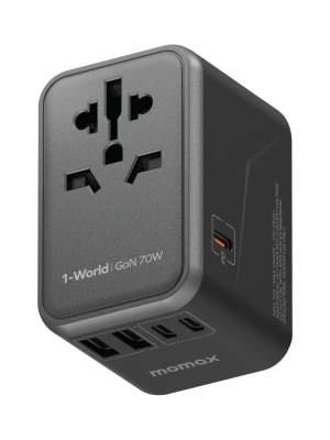 1-World Universal 5-Port Travel GaN Charger 70W