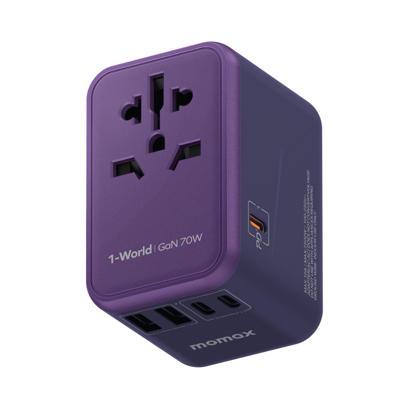 1-World Universal 5-Port Travel GaN Charger 70W - Image 7