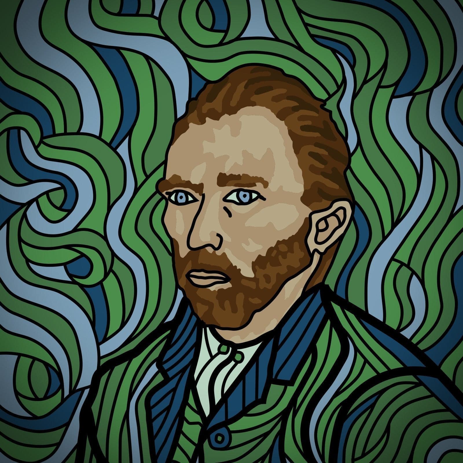 Vincent Van Gogh - Self-Portrait Patch w/ frame - Image 7