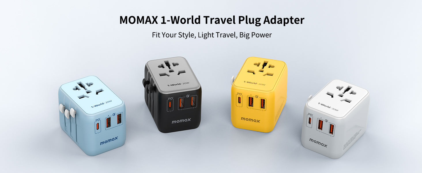 1-World 20W 3-Port+AC Travel Adapter UA11 - Image 6